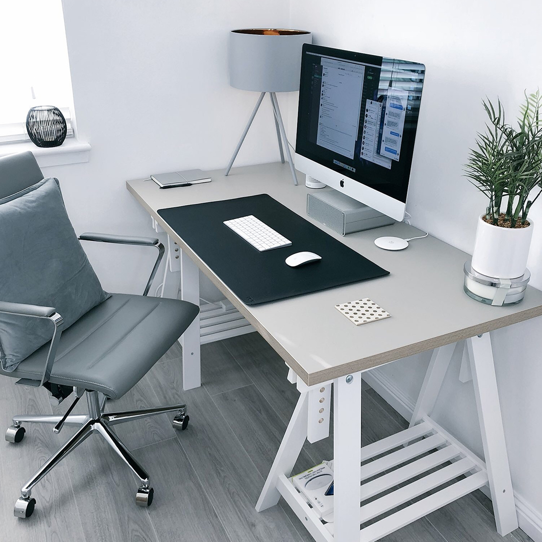 Office with neutral colors